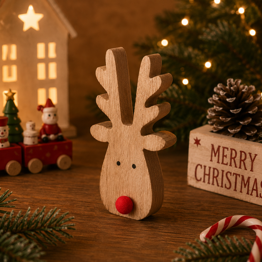 Wooden Reindeer Decoration