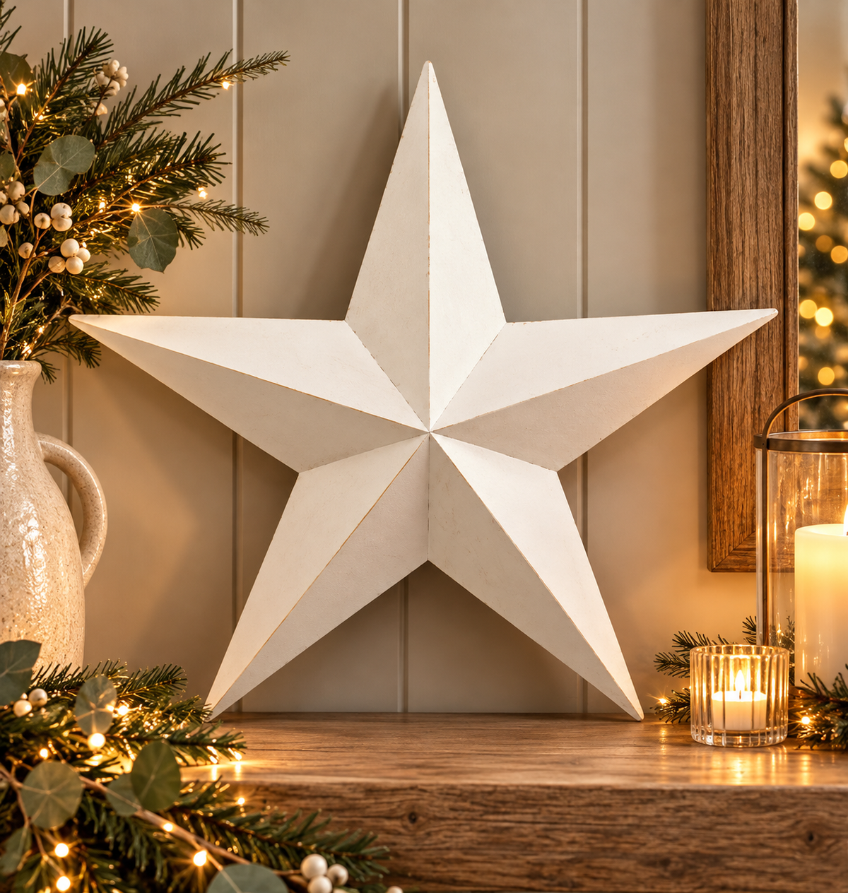 White Metal Barn Star, X-Large