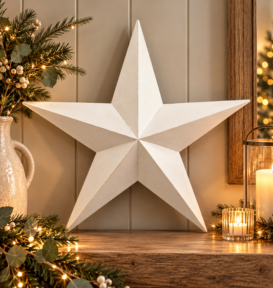 White Metal Barn Star, X-Large
