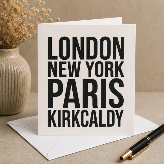 Kirkcaldy Bold Design Card