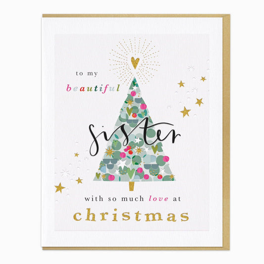 Beautiful Sister Christmas Card