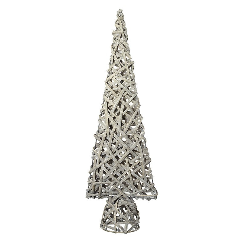 Grey Wicker Christmas Tree