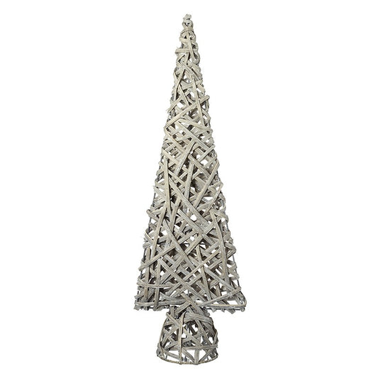 Grey Wicker Christmas Tree