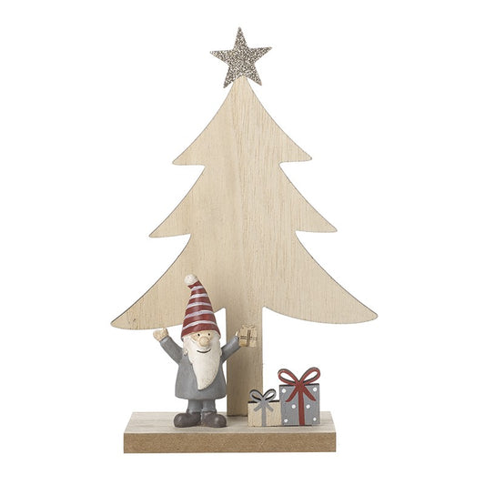 Wooden Christmas Tree with Gonk & Gifts