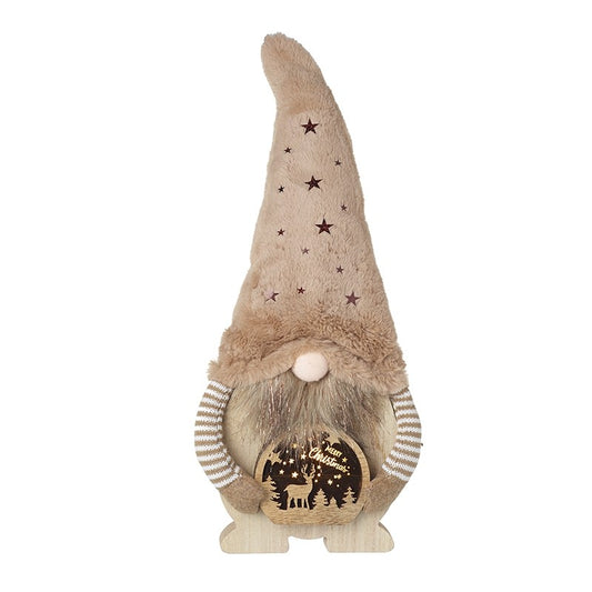 Light Up Christmas Gonk with Fur Star Hat (50cm)