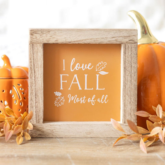 Love Fall Wooden Framed Sign