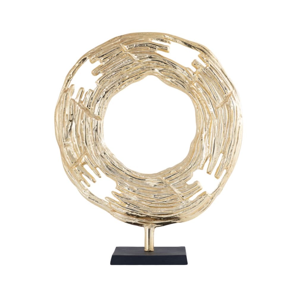 Aurelia Halo Gold Metal Sculpture, Large