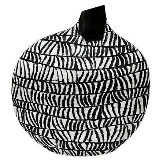Black & White Patterned Vase - Small