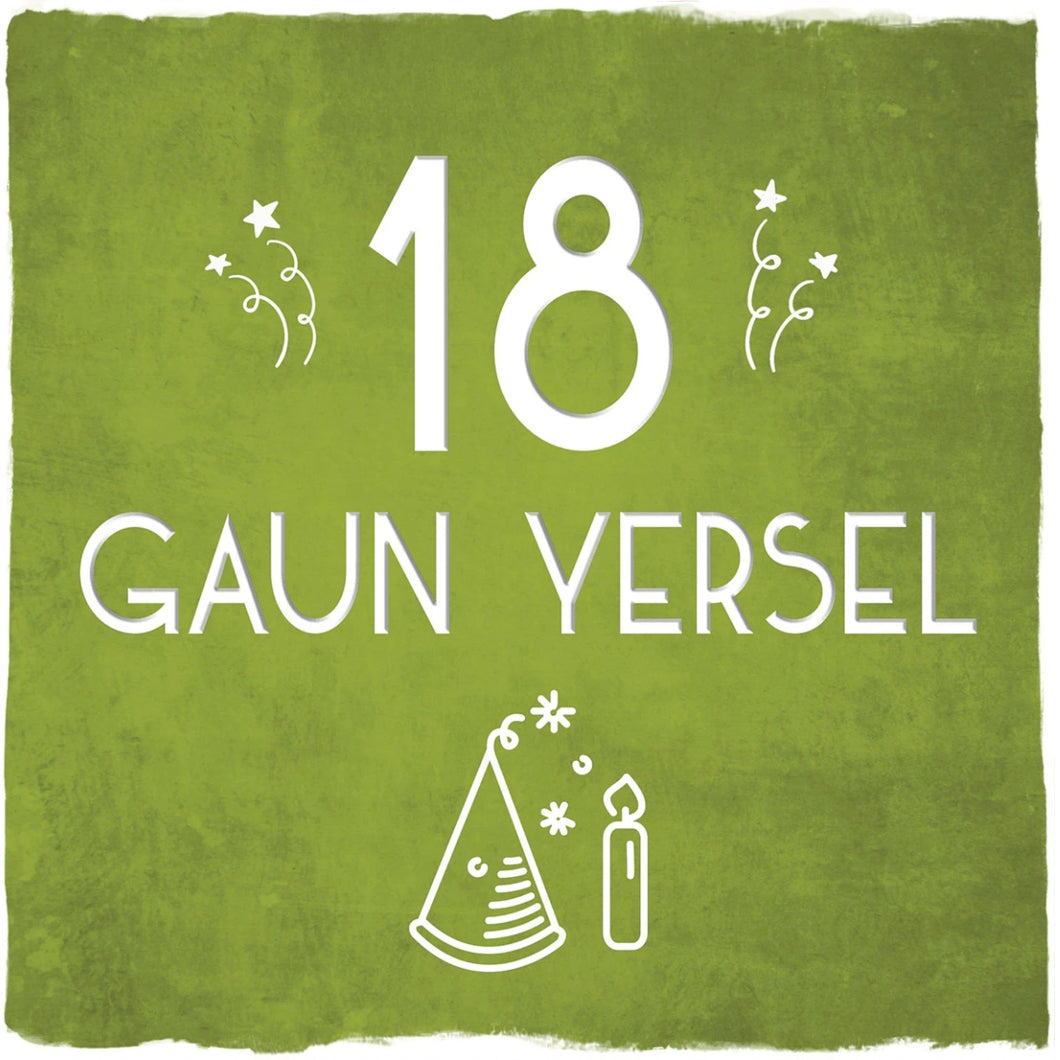 18 Gaun Yersel Greetings Card