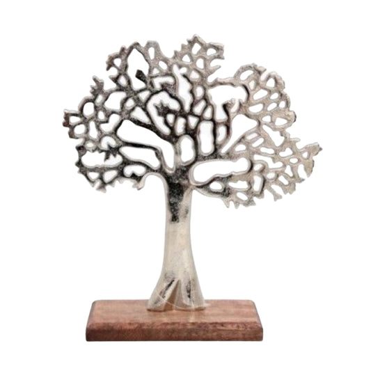 Silver Aluminium Tree Of Life, 26.5cm