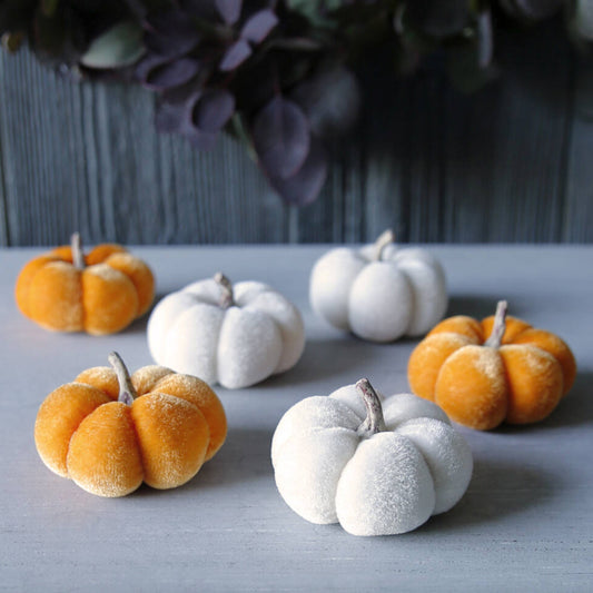 Velvet Pumpkins (Set of 3)