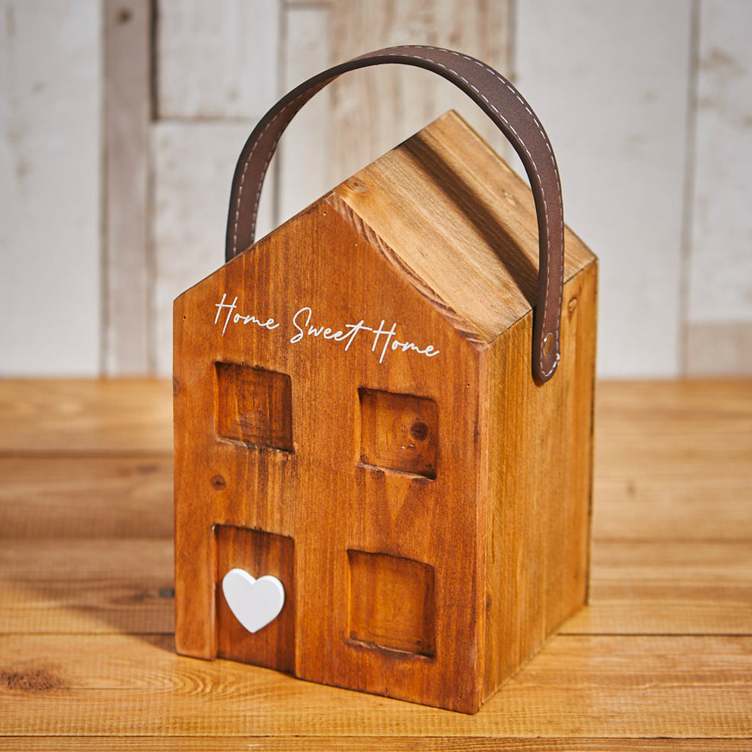 Wooden Heart House Doorstop