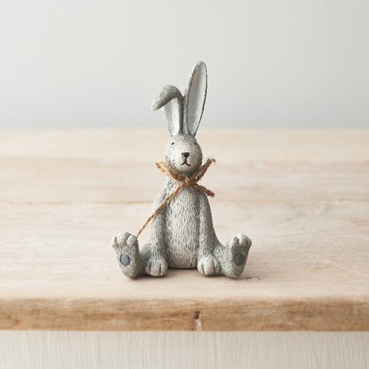 Sitting Grey Rabbit Ornament