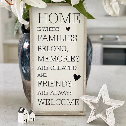 Home Is Where - Wooden Sign