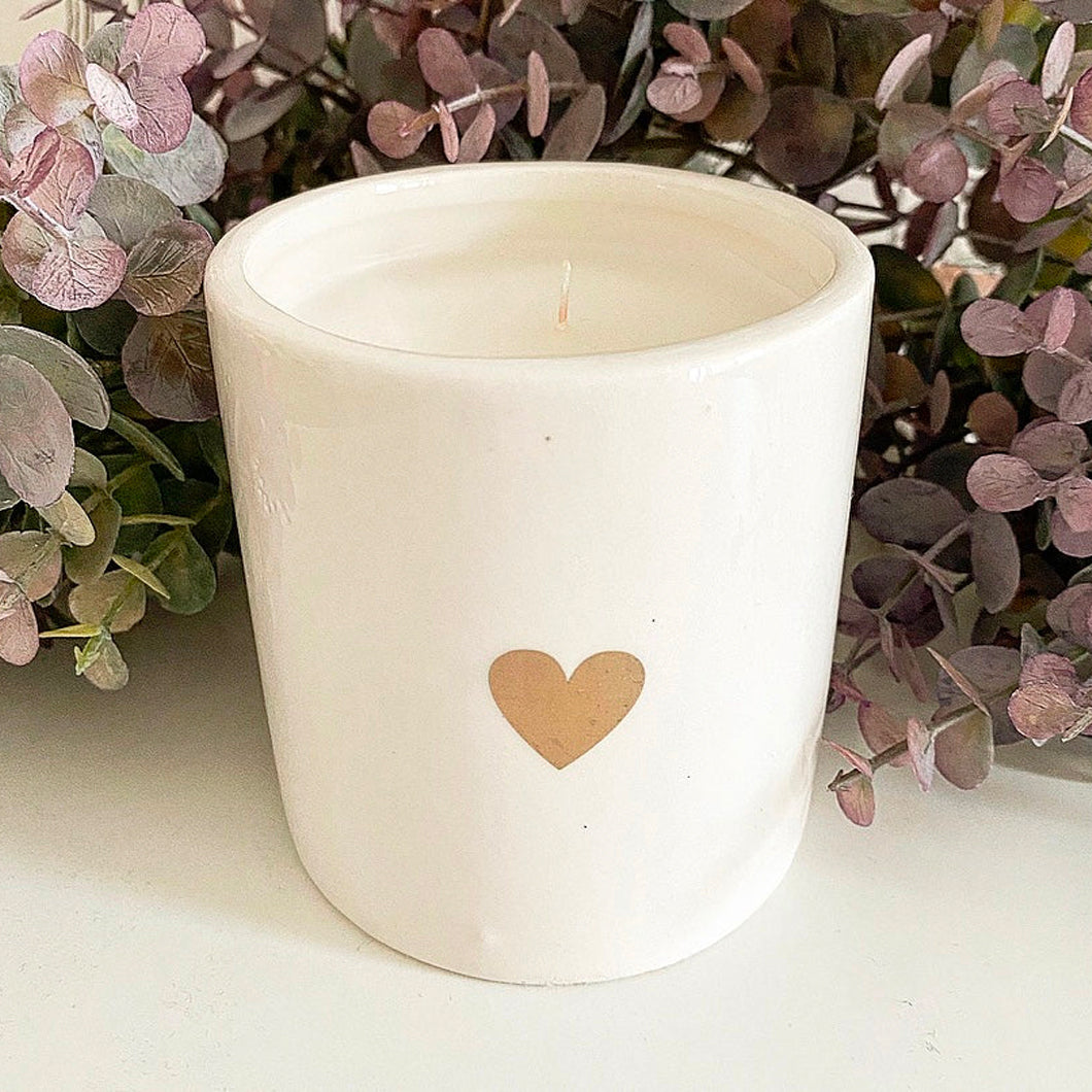 Ceramic Heart Friendship Candle