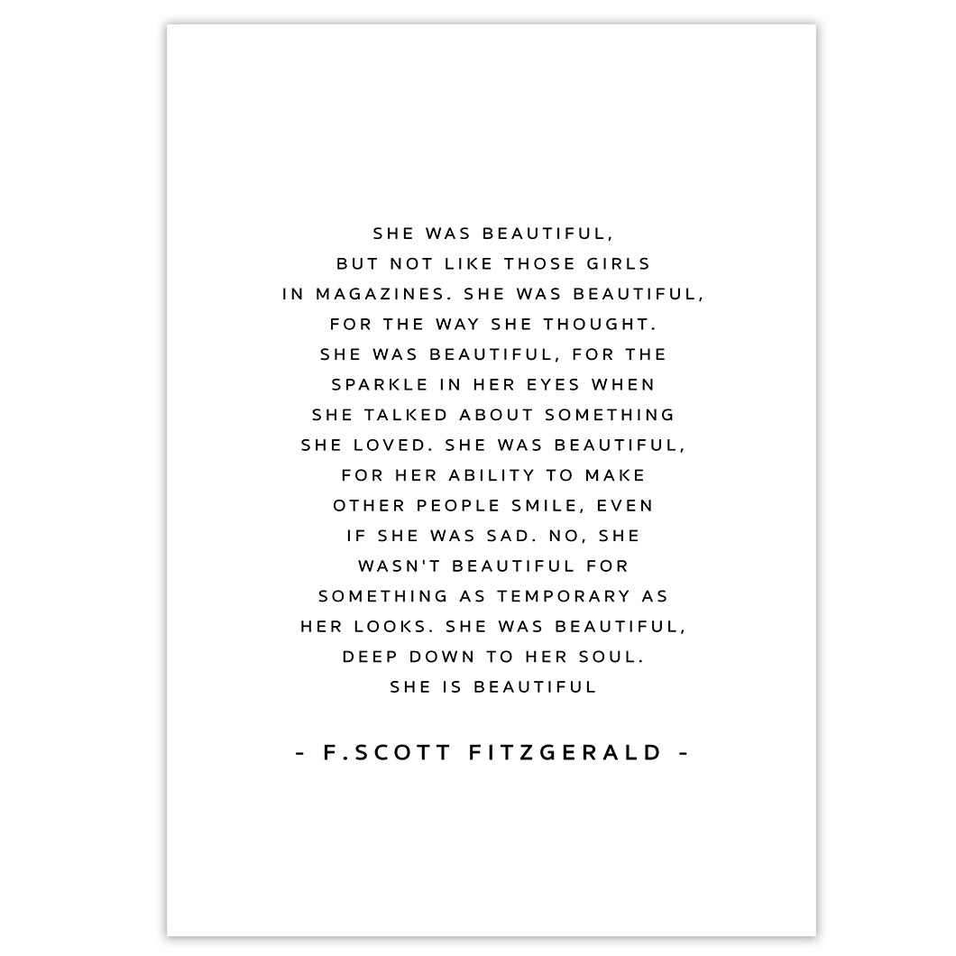 She Was Beautiful - F.Scott Fitzgerald Quote