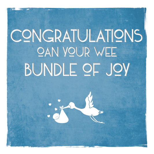 Bundle of Joy Blue Greetings Card