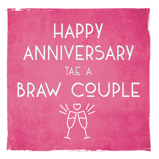 Braw Couple Anniversary Greetings Card