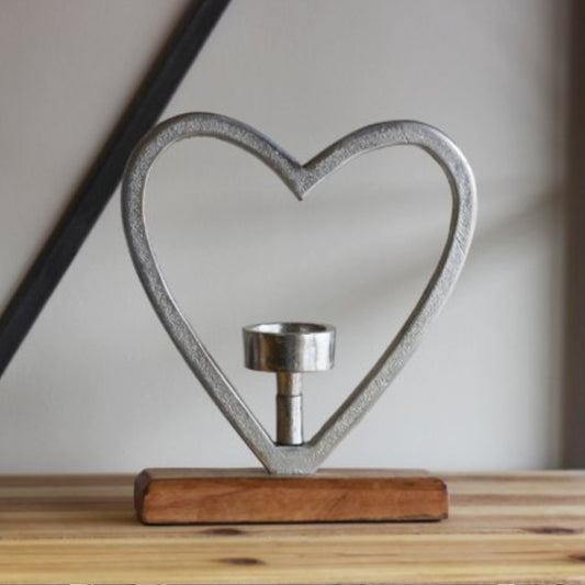 Metal Heart Tea Light Holder