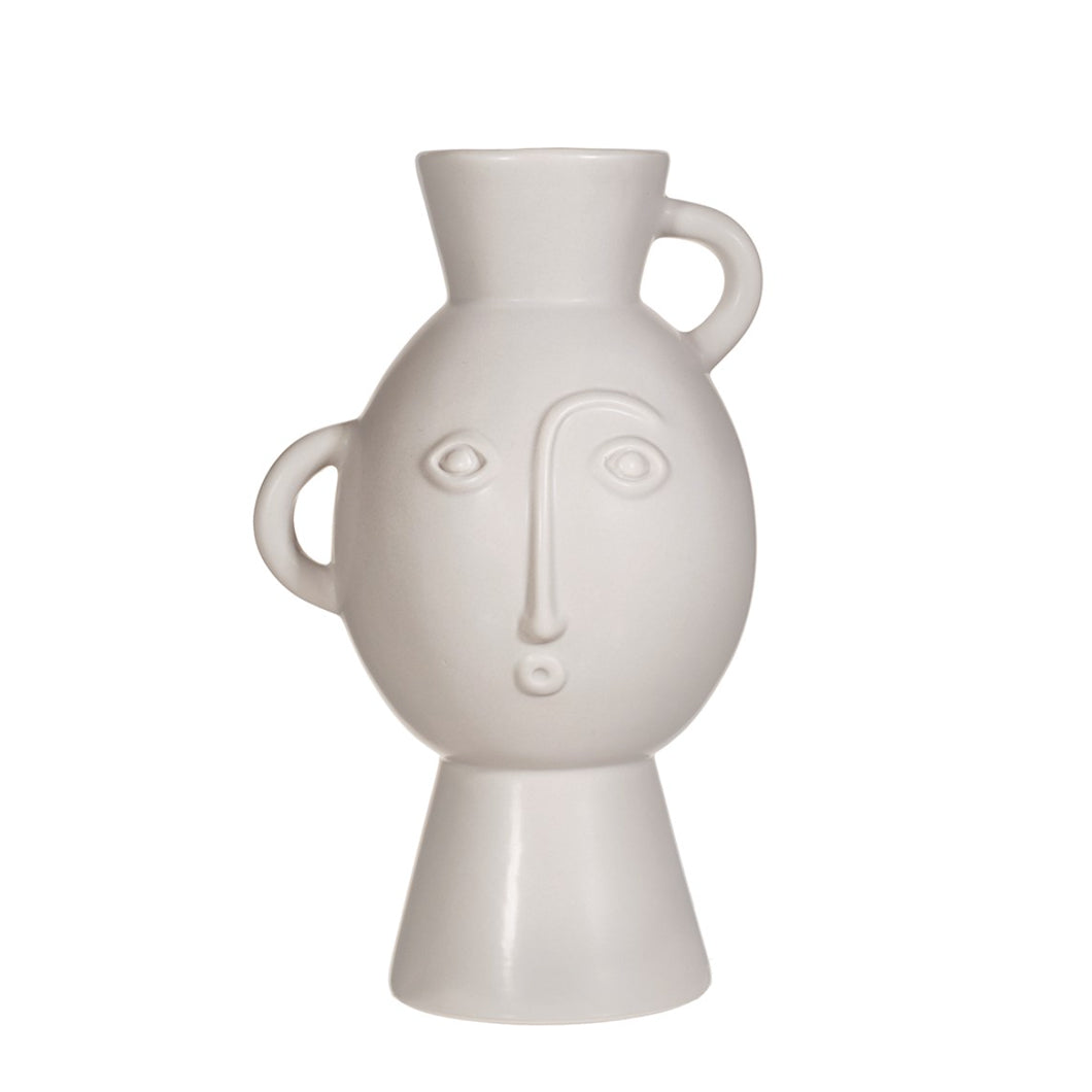 Amira Vase With Handles Matte Grey