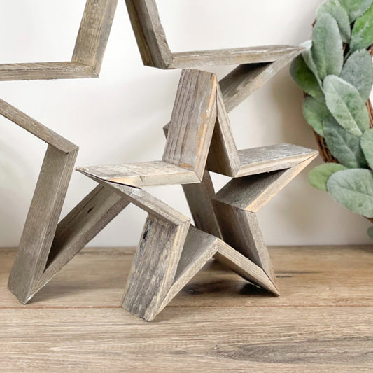 Rustic Wooden Star, 23cm