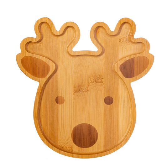Reindeer Bamboo Shaped Plate
