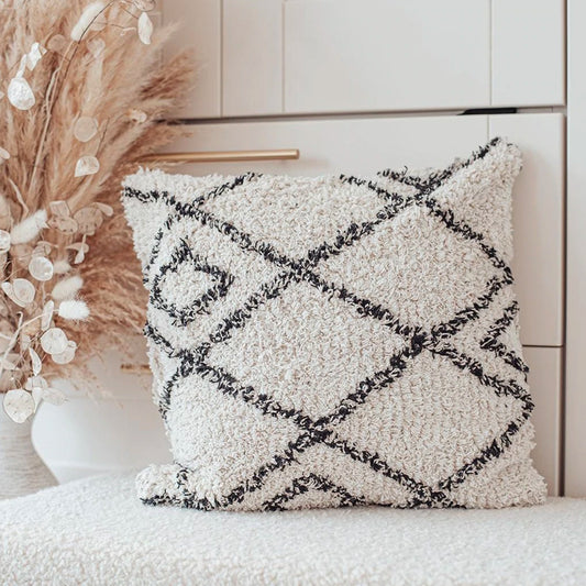 Berber Style Tufted Diamond Cushion