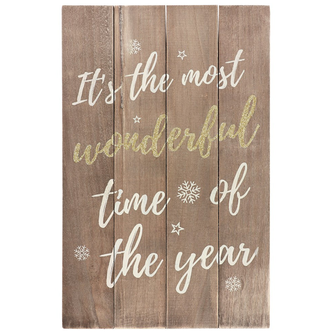 Most Wonderful Time of the Year Wooden Plaque